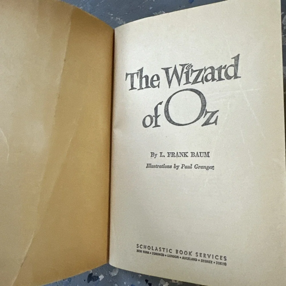 The Wizard of OZ Book Frank Baum 1971 Scholastic Paperback TX163 VTG